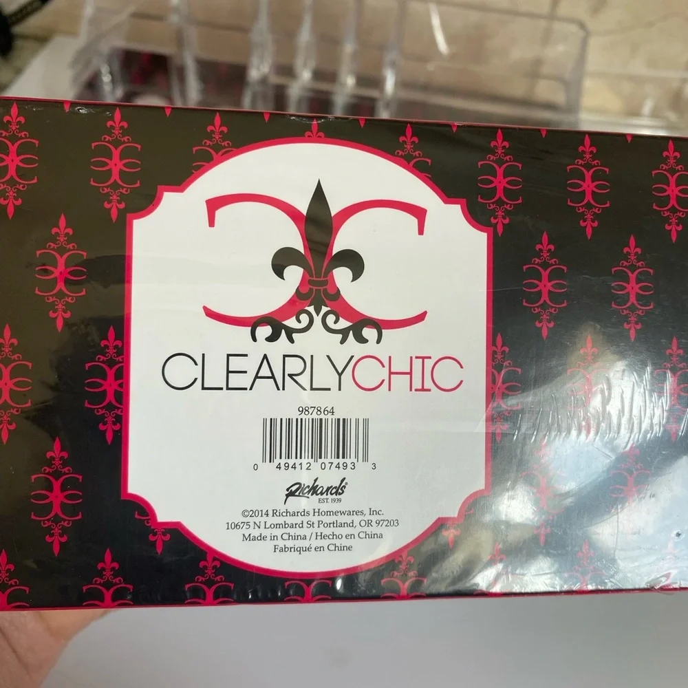 2 Clear Acrylic Make-Up Toiletry Organizers New with Tags